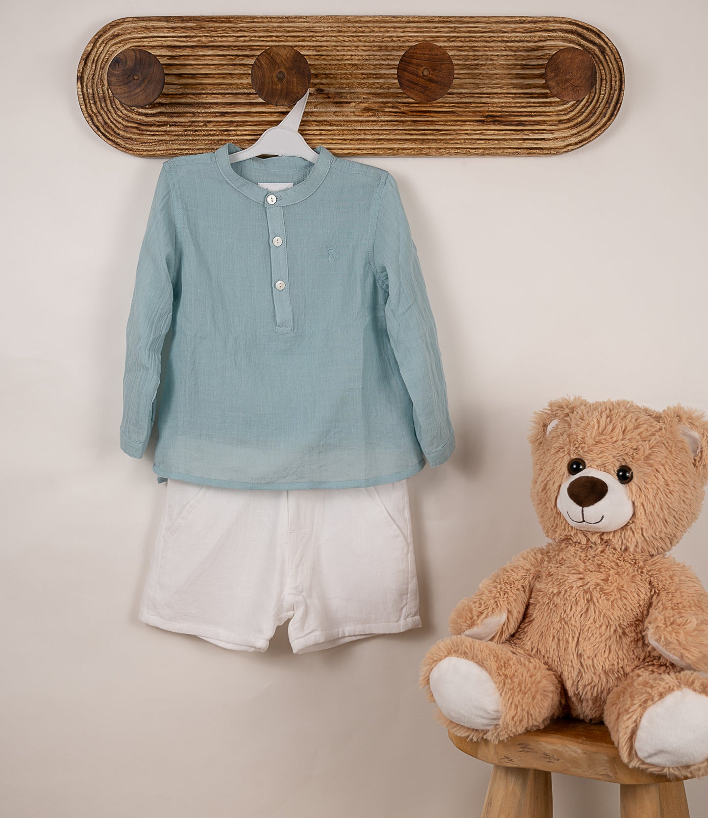 Ensemble short/chemise BLEU